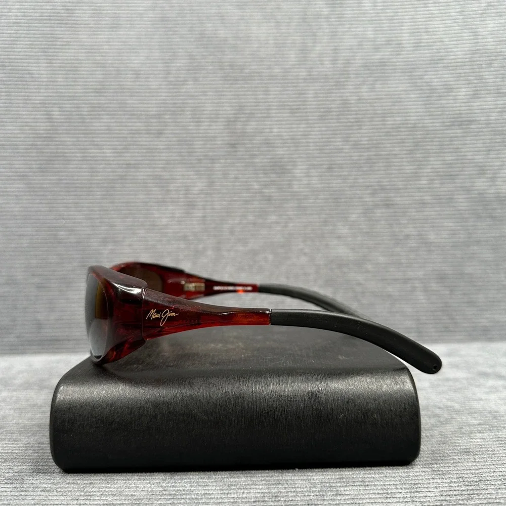 Maui Jim Volcano MJ-142-10 Tortoise Wrap Y2k Sunglasses Made in Japan Polarized